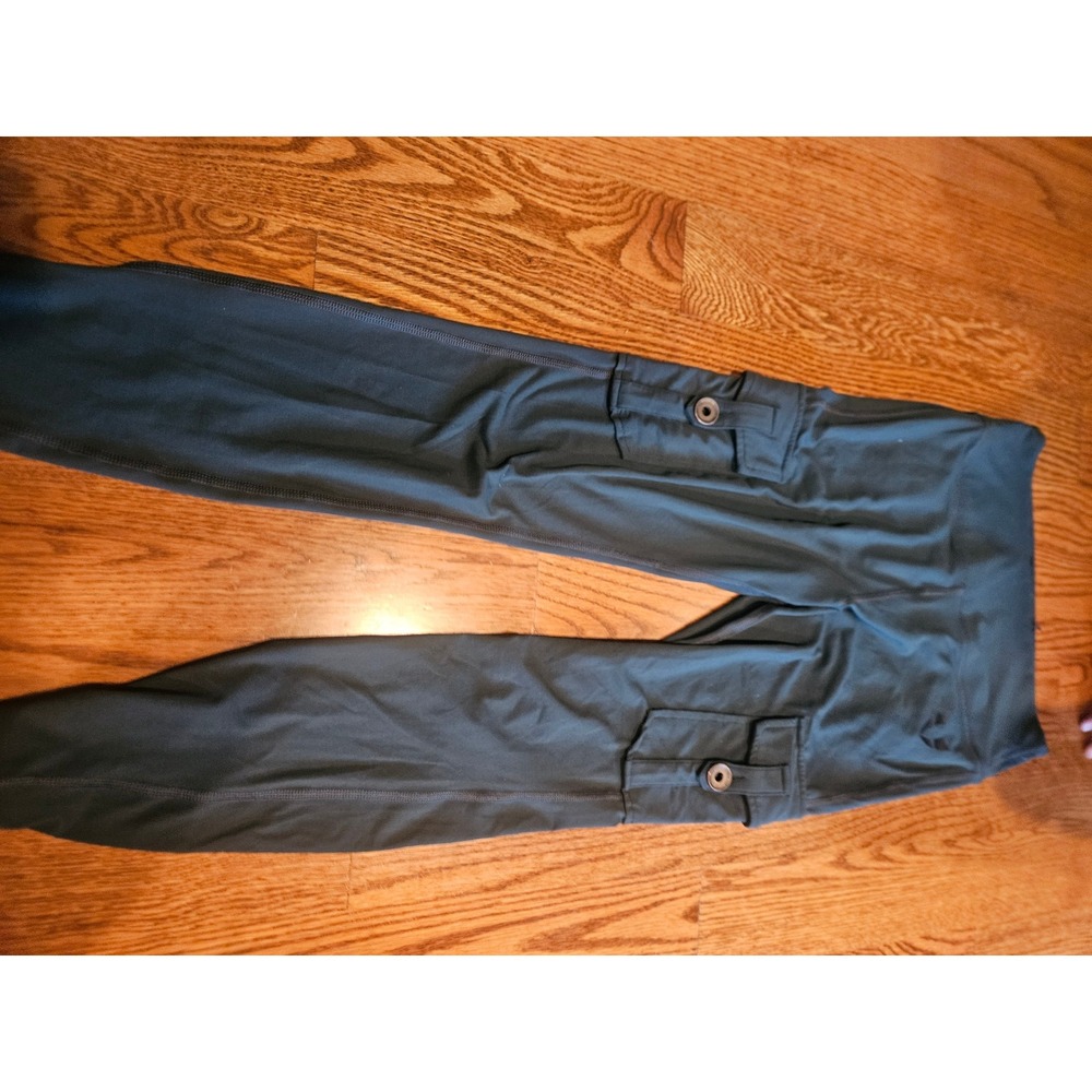 Firm Abs Womens High Waisted Cargo Leggings Green Tactical Gym Tights Small